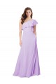 Long Sleeveless Soft Chiffon Lilac One Shoulder A-Line Bridesmaid Dress Newcastle