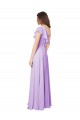 Long Sleeveless Soft Chiffon Lilac One Shoulder A-Line Bridesmaid Dress Newcastle
