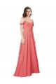 Long Sleeveless Soft Chiffon Desert Rose A-Line Bridesmaid Dress Newcastle