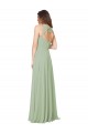 Long Sleeveless Soft Chiffon Smoke Green Sweetheart A-Line Formal Dress / Bridesmaid Dress Newcastle
