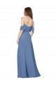 Long Flutter Sleeves Soft Chiffon Windsor Blue A-Line Bridesmaid Dress Newcastle