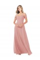 Long Sleeveless Soft Chiffon Bliss Pink A-Line Bridal Party Dress Newcastle