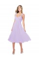 Midi Length Sleeveless Soft Chiffon Lilac A-Line High Low Bridesmaid Dress Newcastle