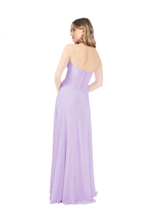 Long Floor Length Sleeveless Chiffon Lilac A-Line Bridesmaid Dress Newcastle