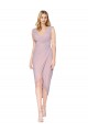 Cocktail Length Sleeveless Soft Chiffon Primrose V-Neck Mermaid High Low Evening Gown / Prom Dress / Bridesmaid Dress Newcastle