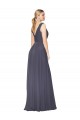 Long Sleeveless Soft Chiffon Dusty Blue A-Line Formal Evening Gown / Prom Dress / Bridesmaid Dress Newcastle