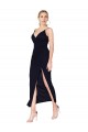 Knee Length Sleeveless Soft Chiffon Dark Navy Mermaid Formal Evening Gown / Prom Dress / Bridesmaid Dress Newcastle