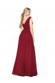 Long Sleeveless Soft Chiffon Burgundy A-Line Black Tie Evening Gown / Prom Dress / Bridesmaid Dress Newcastle