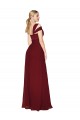 Long Sleeveless Soft Chiffon Burgundy A-Line Formal Evening Gown / Prom Dress / Bridesmaid Dress Newcastle