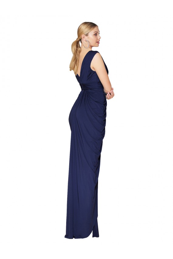 Long Sleeveless Soft Chiffon Dark Navy Mermaid Formal Evening Gown / Prom Dress / Bridesmaid Dress Newcastle