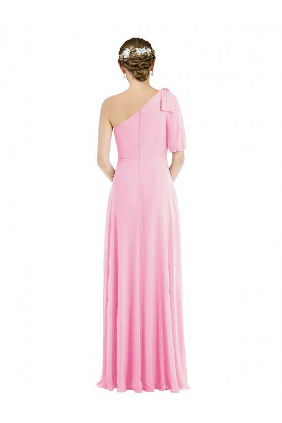 Long Sleeveless Soft Chiffon Barely Pink Trumpet Semi Formal Evening Dress / Bridesmaid Dress Newcastle