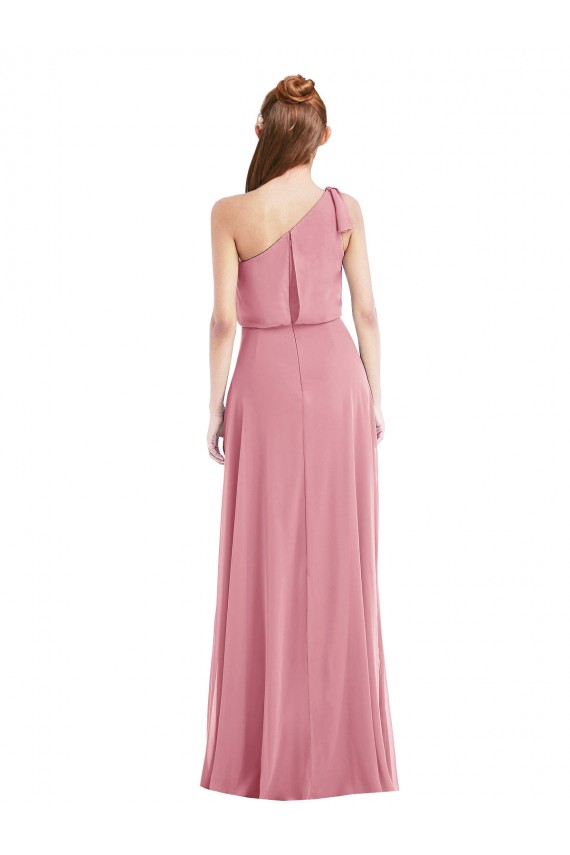 Long Sleeveless Soft Chiffon Skin Pink A-Line Semi Formal Evening Dress / Bridesmaid Dress Newcastle