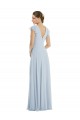 Long Flutter Sleeves Soft Chiffon Sea Glass A-Line Formal Evening Gown / Bridesmaid Dress Newcastle