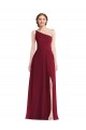Long Sleeveless Soft Chiffon Burgundy A-Line Semi Formal Evening Dress / Bridesmaid Dress Newcastle