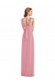 Long Sleeveless Soft Chiffon Skin Pink Halter Neck A-Line Semi Formal Evening Dress / Bridesmaid Dress Newcastle