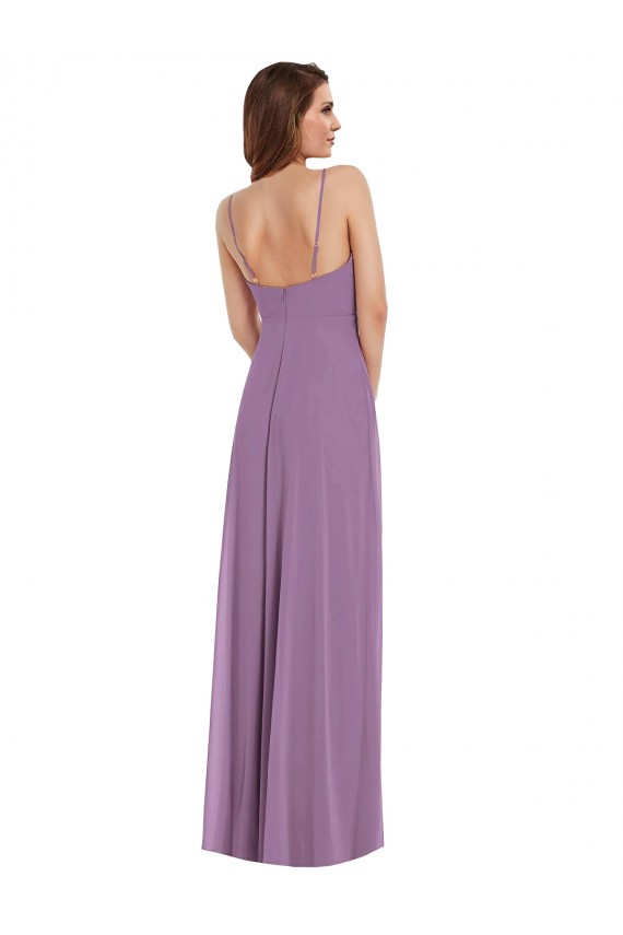 Long Sleeveless Soft Chiffon Dark Lavender A-Line Bridesmaid Dress / Formal Dress Newcastle