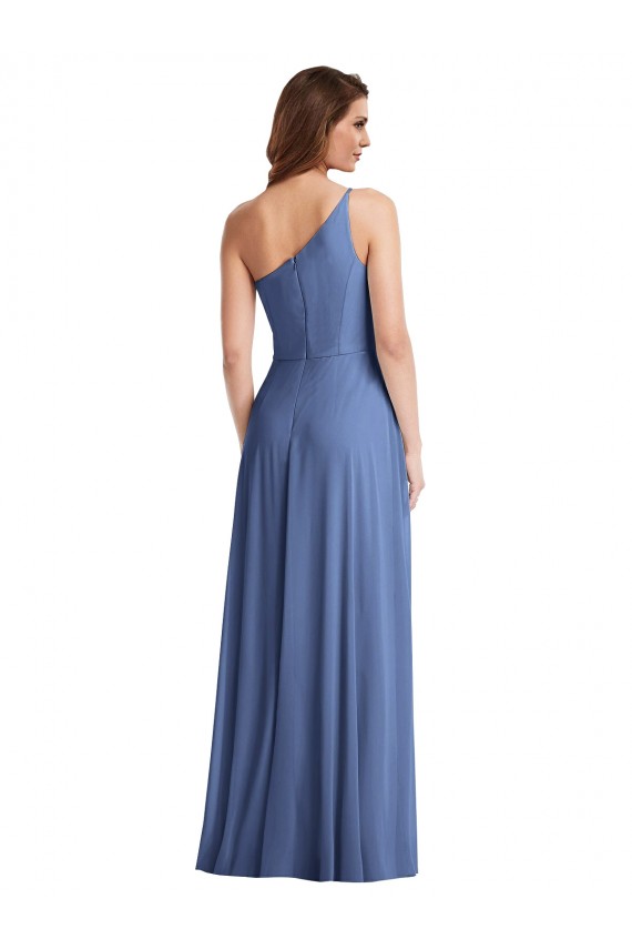 Long Sleeveless Soft Chiffon Windsor Blue A-Line Formal Evening Gown / Bridesmaid Dress Newcastle
