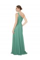 Long Sleeveless Soft Chiffon Icelandic Silver A-Line Bridesmaid Dress Newcastle
