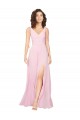 Long Sleeveless Soft Chiffon Barely Pink A-Line Bridesmaid Dress Newcastle