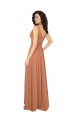 Long Sleeveless Chiffon Sage V-Neck A-Line Bridesmaid Dress / Evening Dress Newcastle