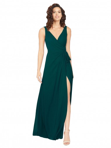 Long Sleeveless Chiffon Hunter A-Line Evening Gowns / Bridesmaid Dresses Newcastle