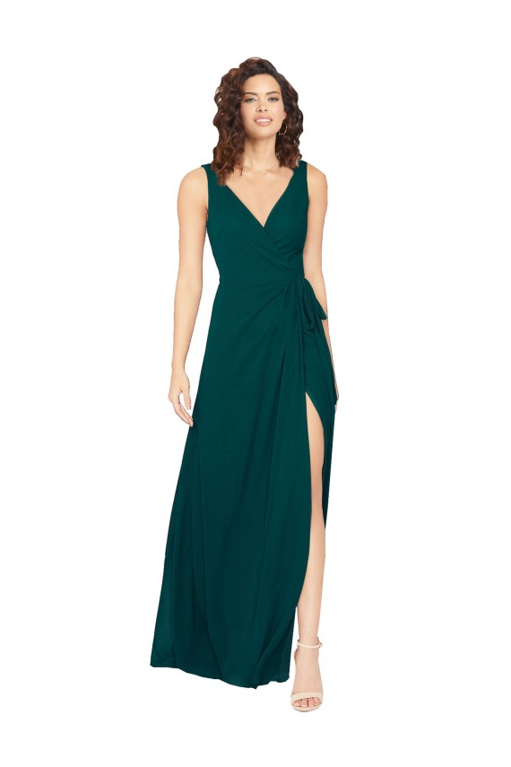 Long Sleeveless Chiffon Hunter A-Line Evening Gowns / Bridesmaid Dresses Newcastle