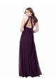 Long Sleeveless Soft Chiffon Grape Halter Neck A-Line Bridesmaid Dress Newcastle