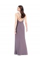 Long Sleeveless Soft Chiffon Dark Lavender Column Formal Evening Gown / Bridesmaid Dress Newcastle