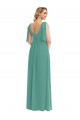Long Sleeveless Soft Chiffon Icelandic Silver A-Line Semi Formal Evening Dress / Bridesmaid Dress Newcastle