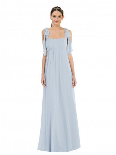 Long Sleeveless Soft Chiffon Sea Glass A-Line Semi Formal Evening Dress / Bridesmaid Dress Newcastle
