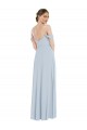 Long Flounce Sleeves Soft Chiffon Sea Glass A-Line Semi Formal Evening Dress / Bridesmaid Dress Newcastle