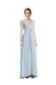 Long Sleeveless Soft Chiffon Sea Glass A-Line Black Tie Evening Gown / Bridesmaid Dress Newcastle