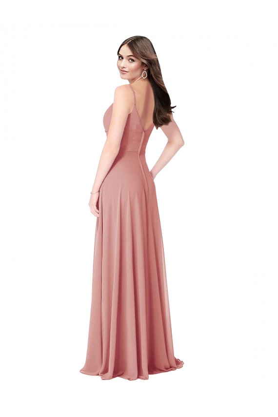 Long Sleeveless Lxue Chiffon Bliss Pink A-Line Bridesmaid Dress Newcastle