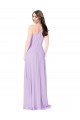 Long Sleeveless Soft Chiffon Saffron A-Line Formal Dress / Bridesmaid Dress Newcastle