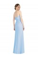 Long Sleeveless Soft Chiffon Light Sky Blue Trumpet Black Tie Evening Gown / Bridesmaid Dress Newcastle