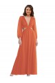 Long Long Sleeves Soft Chiffon Firecracker A-Line High Low Evening Gown / Bridesmaid Dress Newcastle