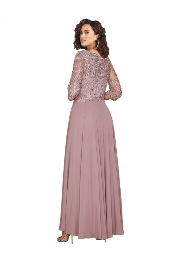 Long Long Sleeves Soft Chiffon A-Line Prom Dress / Bridesmaid Dress Newcastle
