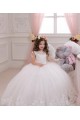 Chapel Train Sleeveless Tulle & Lace Ivory Ball Gown Flower Girl Wedding Dress Newcastle