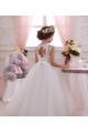 Long Sleeveless Tulle & Lace Ivory Ball Gown Little Flower Girl Dresses Newcastle