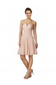 Knee Length Sleeveless Soft Chiffon & Lace Pink A-Line Bridesmaid Dress Newcastle