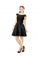 Knee Length Sleeveless Satin & Lace Black A-Line Bridesmaid Dress Newcastle