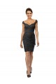 Knee Length Sleeveless Soft Chiffon & Lace Slate Grey A-Line Bridesmaid Dress Newcastle