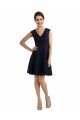 Knee Length Sleeveless Lace Dark Navy A-Line Bridesmaid Dress / Evening Dress Newcastle