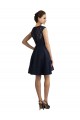Knee Length Sleeveless Lace Dark Navy A-Line Bridesmaid Dress / Evening Dress Newcastle