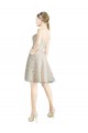 Knee Length Sleeveless Lace Ivory,Champagne A-Line Bridesmaid Dress Newcastle