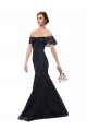 Long Flutter Sleeves Lace Dark Navy Mermaid Prom Dress / Bridesmaid Dress Newcastle