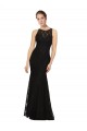Long Sleeveless Lace Black Sheath Bridesmaid Dress Newcastle