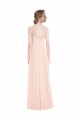Long Sleeveless Soft Chiffon & Lace Mint Green A-Line Bridesmaid Dress Newcastle
