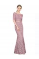 Short Sleeves Long Lace Mermaid Prom Dress / Bridesmaid Dress Newcastle