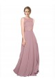 Long Sleeveless Soft Chiffon & Lace A-Line Black Tie Prom Dress / Bridesmaid Dress Newcastle